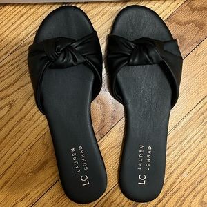 LC Lauren Conrad Cedar Women's Knotted Slide Sandals size 9 never worn